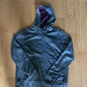Ted Baker Gray Hoodie with Purple Lining